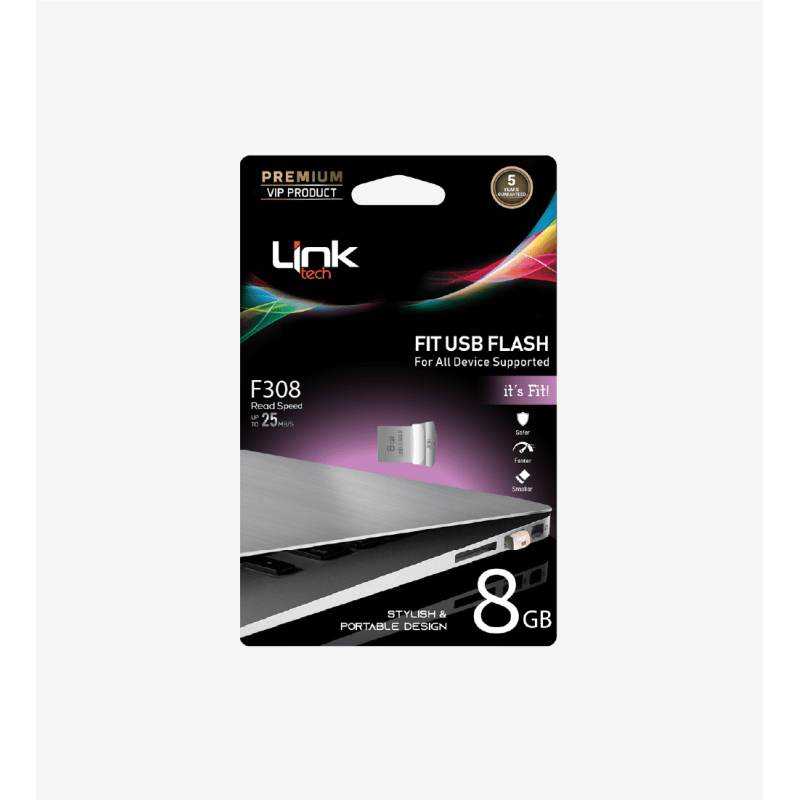 F308 Premium Fit 8GB Flash Bellek | LinkTech