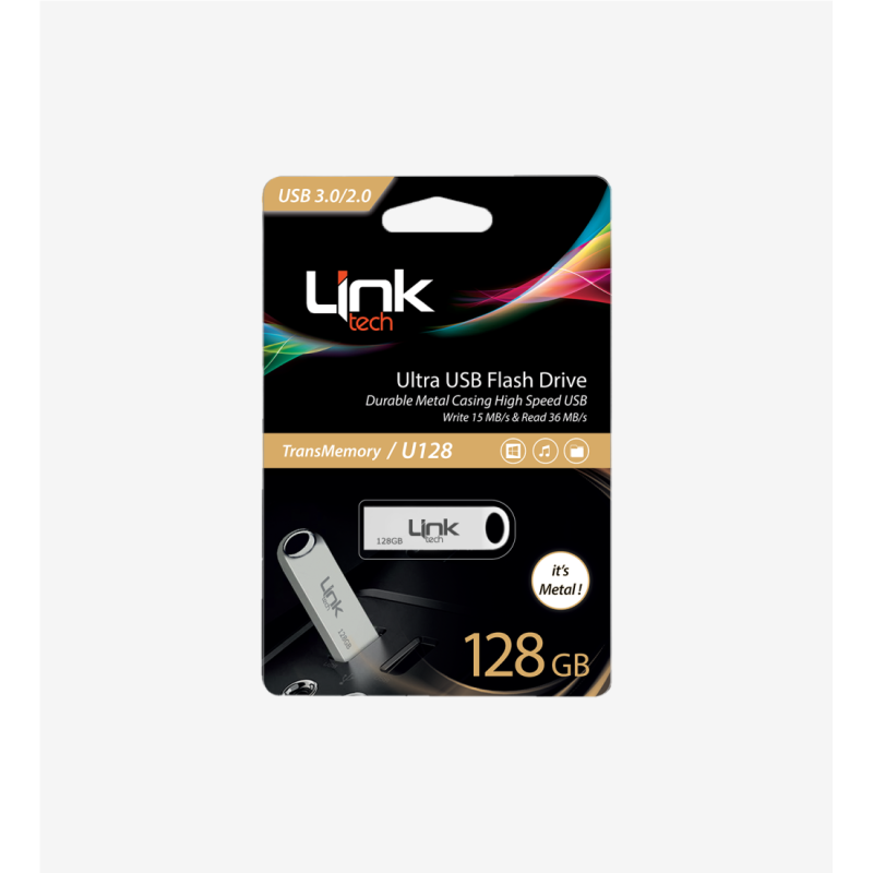 U128 Ultra Metal 36mb/s 128GB USB Flash Bellek | LinkTech