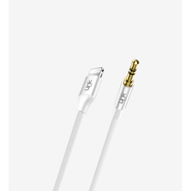 A587 1000mm Lightning → 3.5mm Örgü Metal Jaklı AUX Kablosu | LinkTech