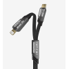 K475 Mecha Stil 120cm 65W+20W USB-C → Type-C + Lightning PD Hızlı Şarj