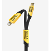 K475 Mecha Stil 120cm 65W+20W USB-C → Type-C + Lightning PD Hızlı Şarj