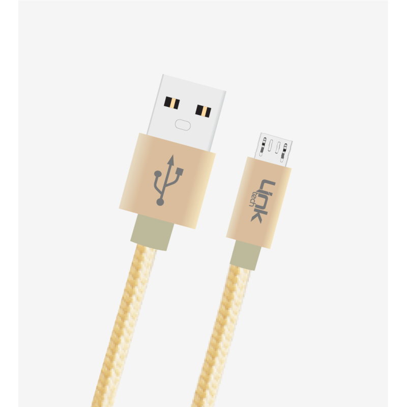 K542 Safe 30cm Metal Başlı Örgülü USB Mikro Powerbank Şarj Kablosu | L