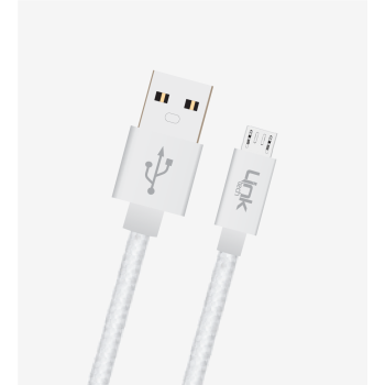 K542 Safe 30cm Metal Başlı Örgülü USB Mikro Powerbank Şarj Kablosu | L