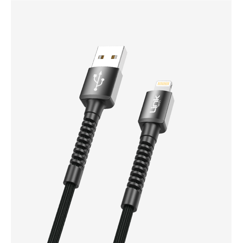 K550 Safe 3A Örgülü Metal Başlı Lightning Şarj Kablosu | LinkTech