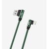 K593 Gaming 90° Derece Metalik Başlıklı 1500mm 3A Örgülü Lightning Şar