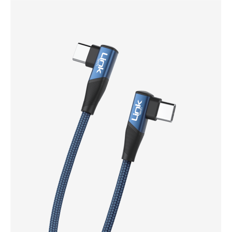 K595 Gaming 90° Derece Metalik Başlıklı 1500mm 3A 60W Örgülü Tip-C Tip