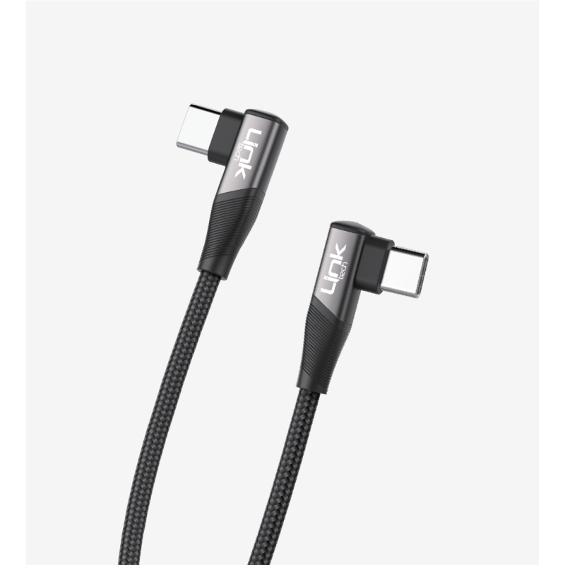K595 Gaming 90° Derece Metalik Başlıklı 1500mm 3A 60W Örgülü Tip-C Tip