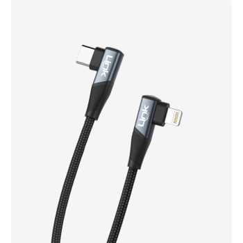 K596 Gaming 90° Derece Metalik Başlıklı 1500mm 3A 27W Örgülü Tip-C Lig