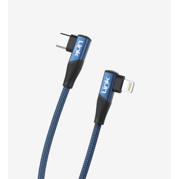 K596 Gaming 90° Derece Metalik Başlıklı 1500mm 3A 27W Örgülü Tip-C Lig