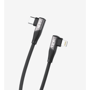 K596 Gaming 90° Derece Metalik Başlıklı 1500mm 3A 27W Örgülü Tip-C Lig