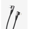 K596 Gaming 90° Derece Metalik Başlıklı 1500mm 3A 27W Örgülü Tip-C Lig
