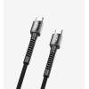 K597 Safe 3000mm Metal Başlı Örgülü Tip-C Tip-C Şarj Kablosu | LinkTec