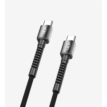 K598 Safe 3A 60W PD Örgülü Metal Başlı Tip-C Tip-C Şarj Kablosu | Link