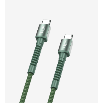 K598 Safe 3A 60W PD Örgülü Metal Başlı Tip-C Tip-C Şarj Kablosu | Link