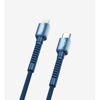 K599 Safe 3A 27W PD Örgülü Metal Başlı Tip-C Lightning Şarj Kablosu | 