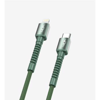 K599 Safe 3A 27W PD Örgülü Metal Başlı Tip-C Lightning Şarj Kablosu | 