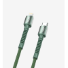 K599 Safe 3A 27W PD Örgülü Metal Başlı Tip-C Lightning Şarj Kablosu | 