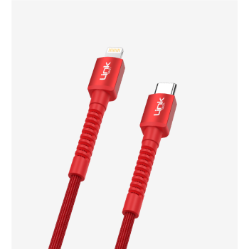 K599 Safe 3A 27W PD Örgülü Metal Başlı Tip-C Lightning Şarj Kablosu | 