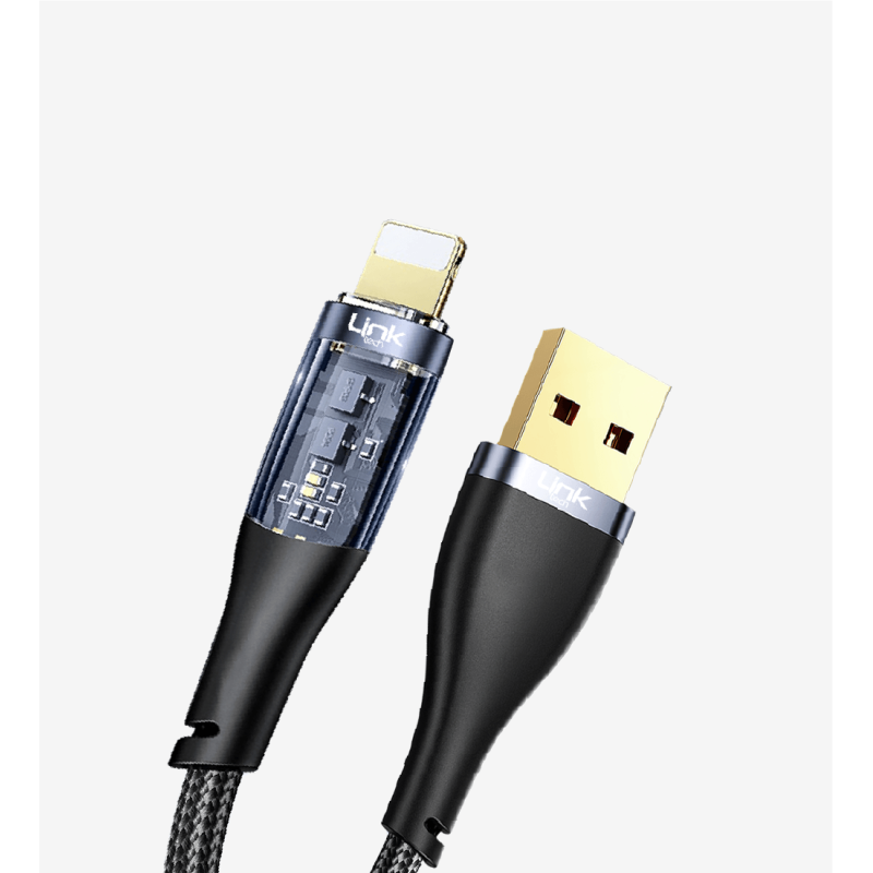 K672 Şeffaf 130cm 3A USB-A → Lightning Data Kablosu