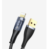 K672 Şeffaf 130cm 3A USB-A → Lightning Data Kablosu