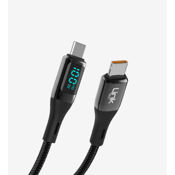 K680 Dijital Göstergeli PD 100W Çinko Başlı Tip-C Tip-C Şarj Kablosu |