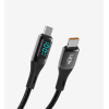 K680 Dijital Göstergeli PD 100W Çinko Başlı Tip-C Tip-C Şarj Kablosu |