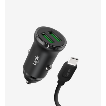 C481 Çevre Dostu 12W Mikro USB Kablolu Araç Şarj Aleti