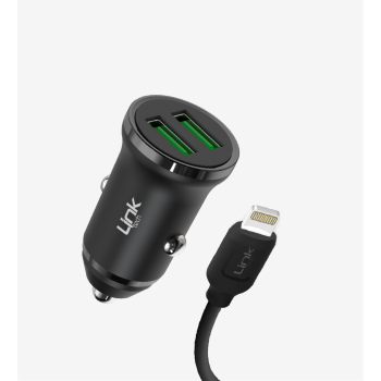 C482 Çevre Dostu 12W Lightning Kablolu Araç Şarj Aleti | LinkTech