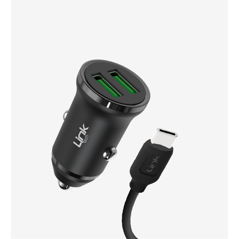 C483 Çevre Dostu 12W Tip-C Kablolu Araç Şarj Aleti | LinkTech