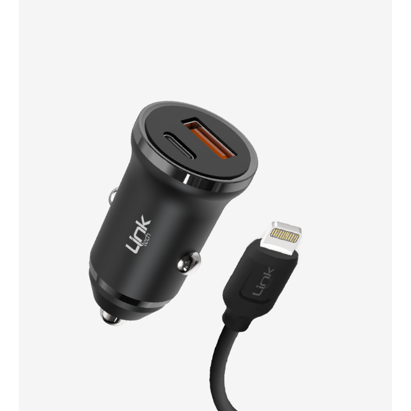 C485 Çevre Dostu Çift PD 20W Lightning Kablolu Araç Şarj Aleti | LinkT