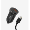 C485 Çevre Dostu Çift PD 20W Lightning Kablolu Araç Şarj Aleti
