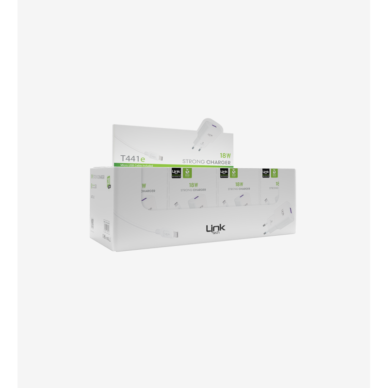 T441e Strong Çevre Dostu 18W Hızlı Micro USB Kablolu Şarj Aleti 20'li 