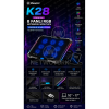 Dexim K28 Premium 8 Fanlı RGB Notebook Soğutucu Stand (17”)