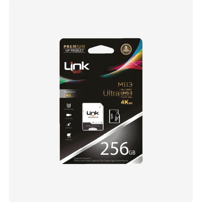 M113 Premium Mikro SD 4K Ultra 256 GB Hafıza Kartı | LinkTech