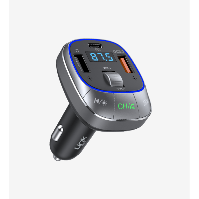 GF17 Premium Çift Bağlantı Noktalı PD ve QC3.0 48w 5.0 Bluetooth FM Ve
