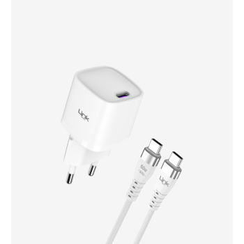 G842 Premium Tip-C Kablolu Mini 20W USB-C Süper SI GaN Şarj Adaptörü |
