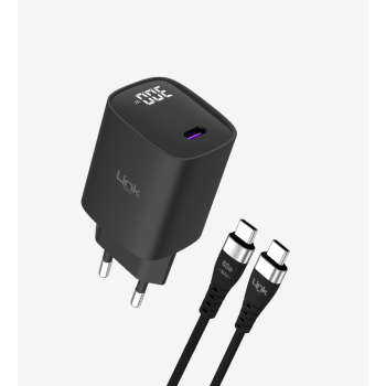 G847 Premium Tip-C Kablolu Mini 30W USB-C Süper SI GaN Şarj Adaptörü |