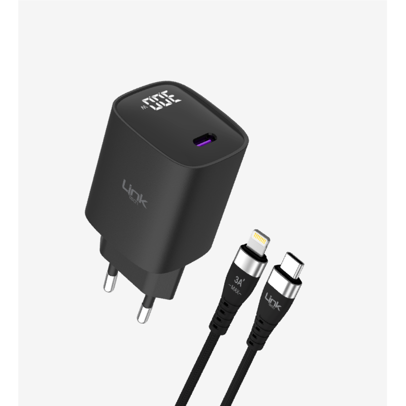 G848 Premium Tip-C Lightning Kablolu Mini 30W USB-C Süper SI GaN Şarj 