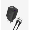 G848 Premium Tip-C Lightning Kablolu Mini 30W USB-C Süper SI GaN Şarj 