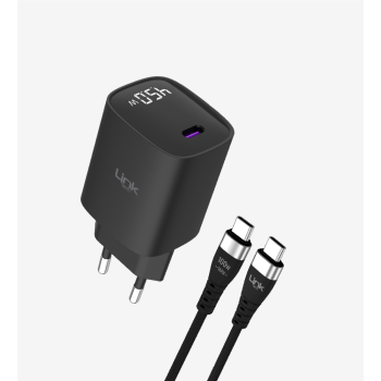 G850 Premium USB-C to USB-C Kablolu 45W Süper SI GaN Şarj Adaptörü | L