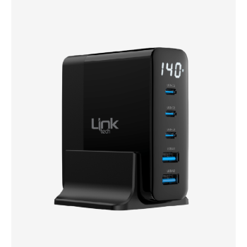 G862 Premium 5'li Çıkış 140W Super SI GaN Şarj Adaptörü | LinkTech