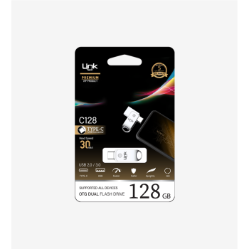 C128 Premium Dual 30mb/s 128GB Tip-C USB OTG Flash Bellek | LinkTech