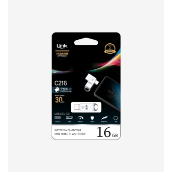C216 Premium Dual 30mb/s 16GB Tip-C USB OTG Flash Bellek | LinkTech