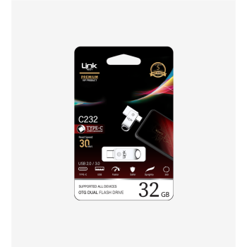 C232 Premium Dual 30mb/s 32GB Tip-C USB OTG Flash Bellek | LinkTech