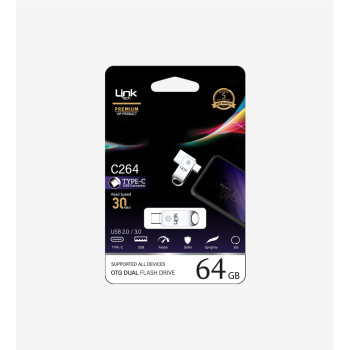 C264 Premium Dual 30mb/s 64GB Tip-C USB OTG Flash Bellek | LinkTech