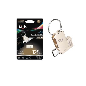 T128 Premium Dual 90mb/s 128GB Tip-C USB OTG Flash Bellek | LinkTech