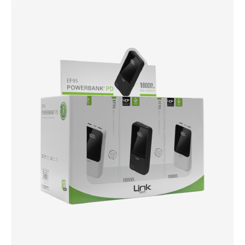 EF95 Strong 22.5W Çevre Dostu 18000mAh Powerbank 12'li Paket | LinkTec