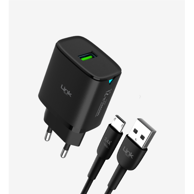 C301 Safe 12W Micro USB Kablolu Hızlı Şarj Cihazı | LinkTech