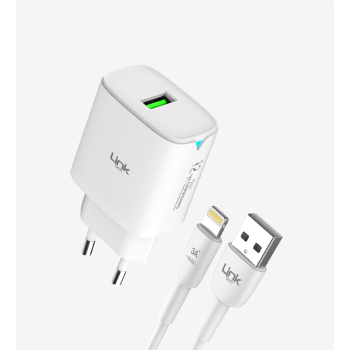 C302 Safe 12W Lightning Kablolu Hızlı Şarj Cihazı | LinkTech