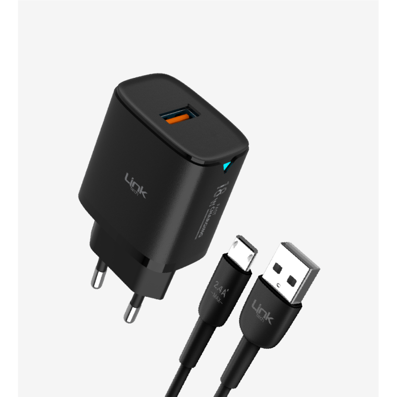 C305 Safe Micro USB Kablolu 18W Hızlı Şarj Cihazı | LinkTech